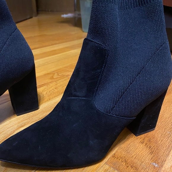 Black sock boot booties size 6.5 - Picture 3 of 4